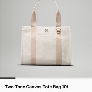 Lululemon two tone Canvas tote bag 10L
